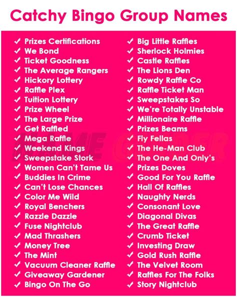 502+ Bingo Group Names 2023 (Cool, Catchy and Funny).